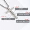 Personalized CROSS NECKLACE for Men Women Boys Girls Custom Name Engraved Pendant Necklace Catholic Christian Gift for Him