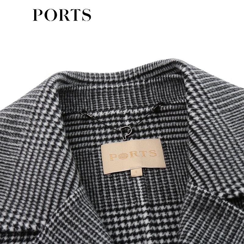 Ports Women's Wool-Silk Blend Long Button Overcoat