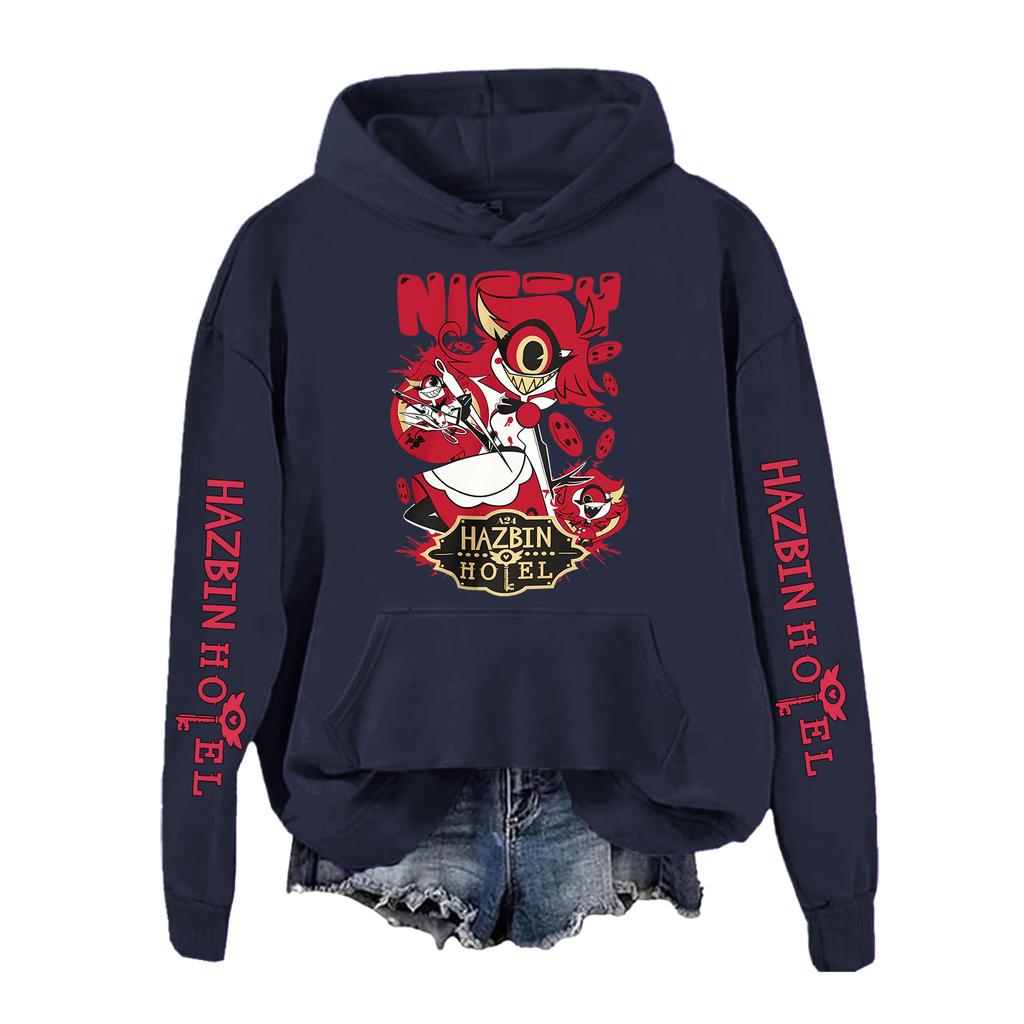 Hazbin Hotel Niffty Hoodie Man Woman Harajuku Long Sleeve Pullover Tops Sweatshirt Gift