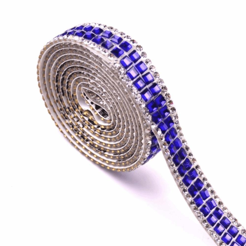 Iron on Trim Square Crystal Rhinestone Trim Rhinestone Hot Melt Hot Fix Tape DIY Rhinestone Chain Bridal Dress