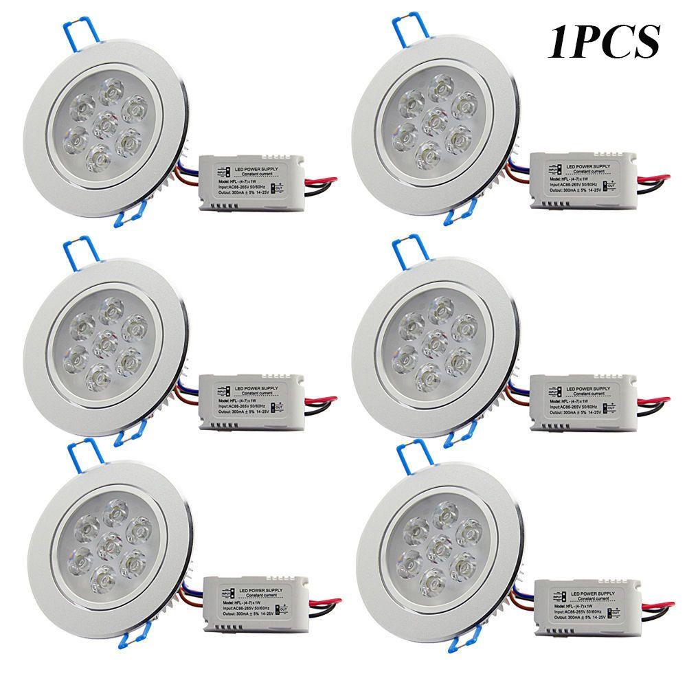 New Driver Kit Adjustable 7W Recessed Spotlight Lamp Ceiling Light LED Downlight
