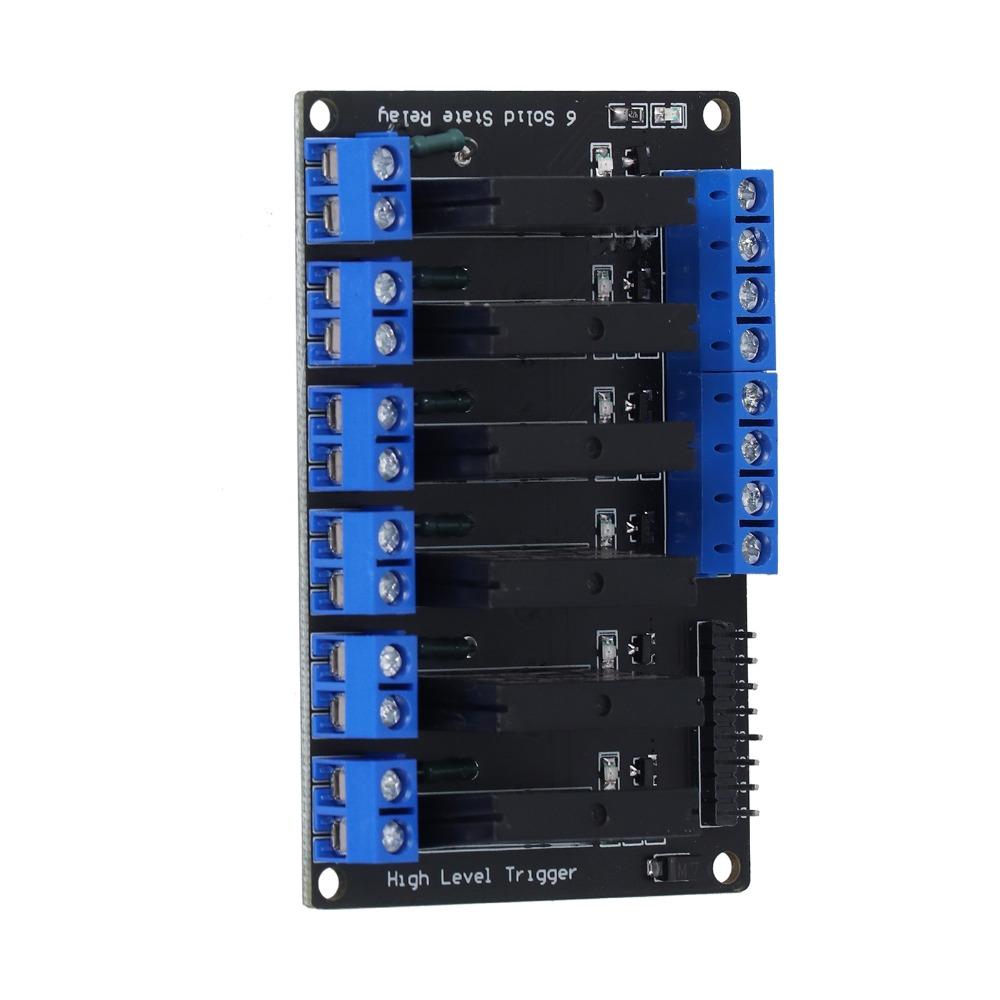 Durable 6 Channel Solid State Relay Module High Level Trigger 12V High Voltage Trigger DC Control Module Electrical Equipment