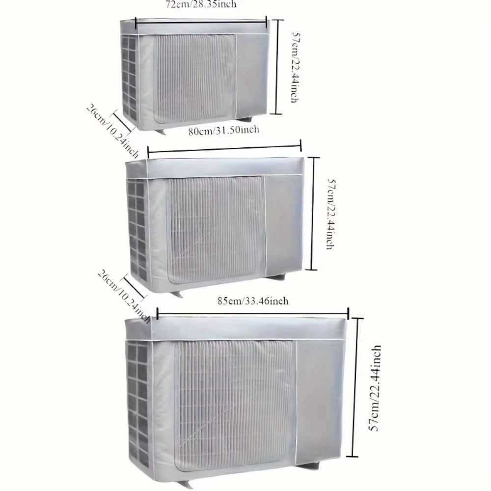 Multisize Air Conditioner Cover Silver Sunscreen Cover New Waterproof Dust Cover  Outdoor