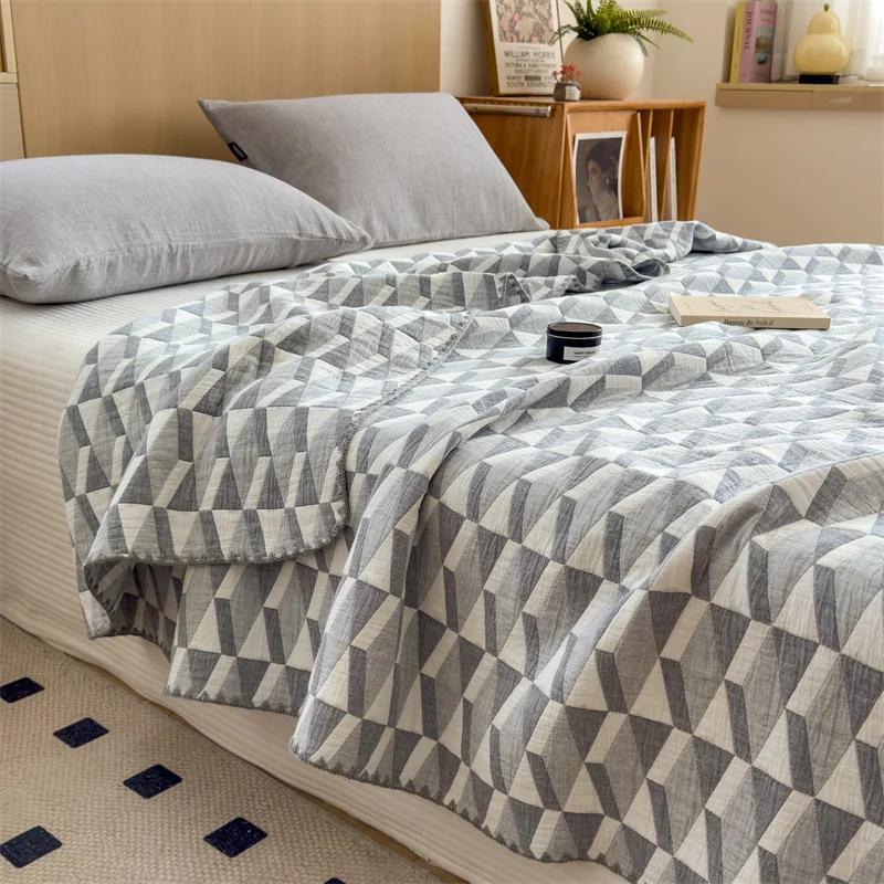 3-Layer Summer Quilt - Lightweight Multi-Functional Yarn (Thin Blanket/Bed Sheet, All-Season Comfort)