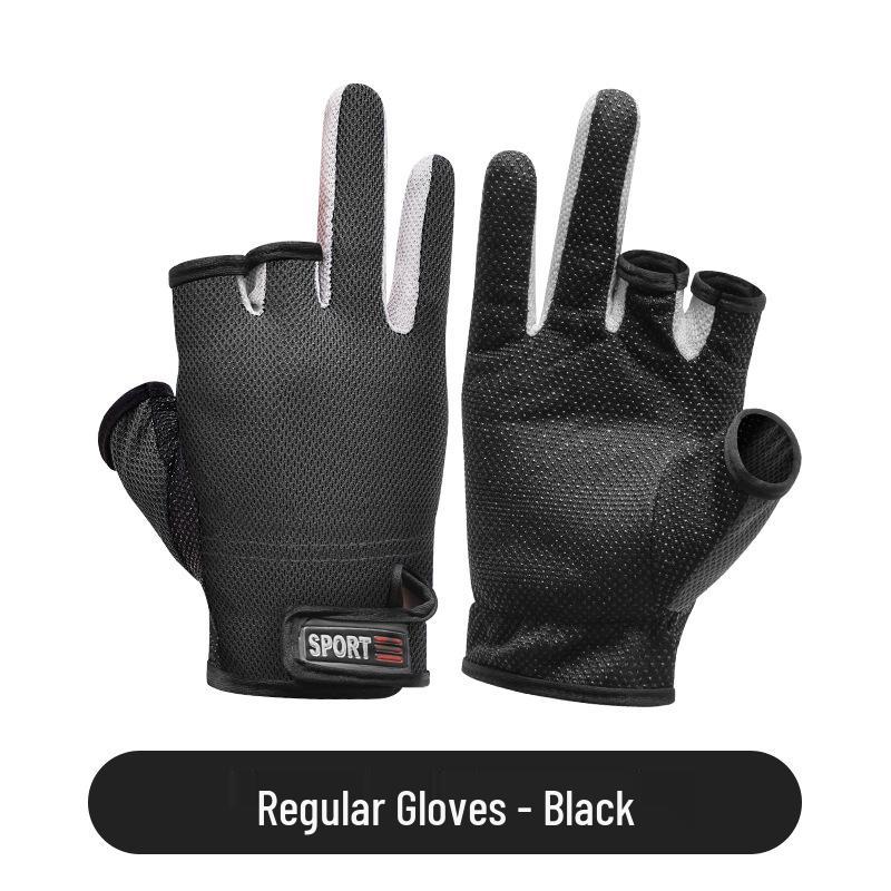 Men's Ultra-Thin Waterproof Fishing Gloves with Sun Protection, Anti-Prick Design, and Anti-Slip Three-Finger Cut for Summer Fly Fishing