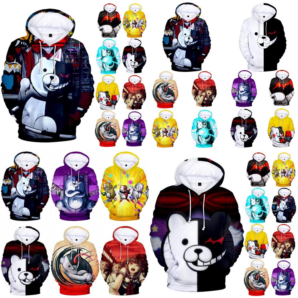 Danganronpa Monokuma Hoodie Extravagantly Soft Unisex Pullover For Anime Fans