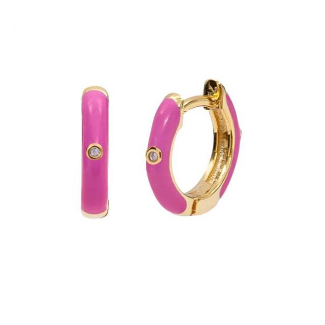

New Stainless Steel Round Hoop Earrings Multicolor Crystal Zirconia Small Huggie Cartilage Earring Helix Tragus Piercing Jewelry