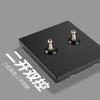 86 Type French Black Retro Industrial Brass Toggle Switch Panel for Hotels and B&Bs