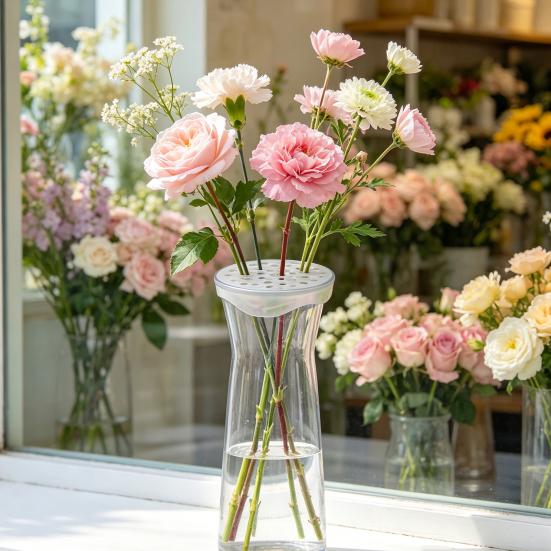 1/2/3Pcs Silicone Flower Arranger Grid DIY Flower Arrangement Holder Reusable Flexible Vase Floral Stem Holder Flower Arranging Tool