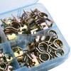 75-Piece Color-Plated Zinc M6-10 Spring Hose Clamp Set
