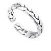 Adjustable Unisex Silver-Plated Minimalist Finger Ring Men Women Geometric Braided Design Retro Style