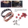 50pcs 8*12mm Fashion Metal Bullet Rivet Spikes & Cone Studs for Leather DIY Accessory (Red)