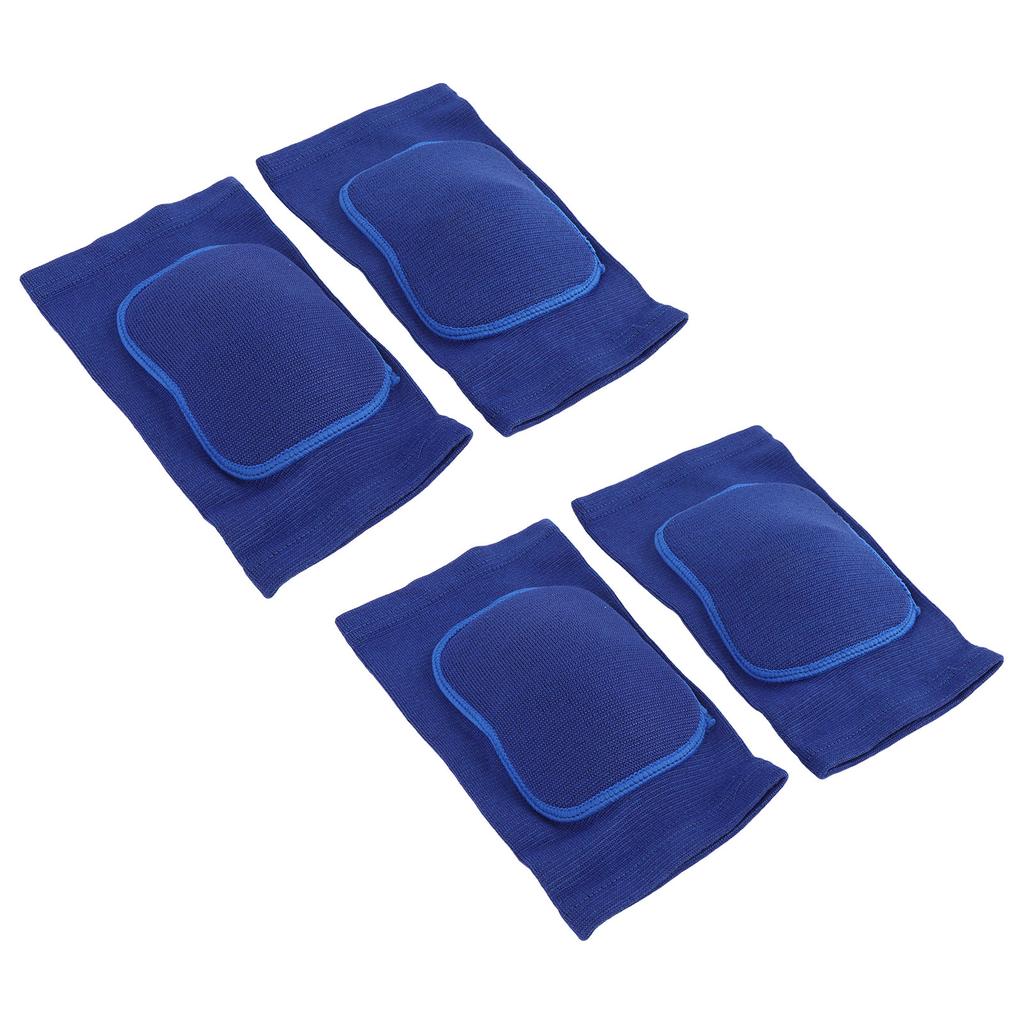 2 Pairs Volleyball Knee Pads Blue Color High Resilience Woven Breathable Protective Knee Pads for Ba