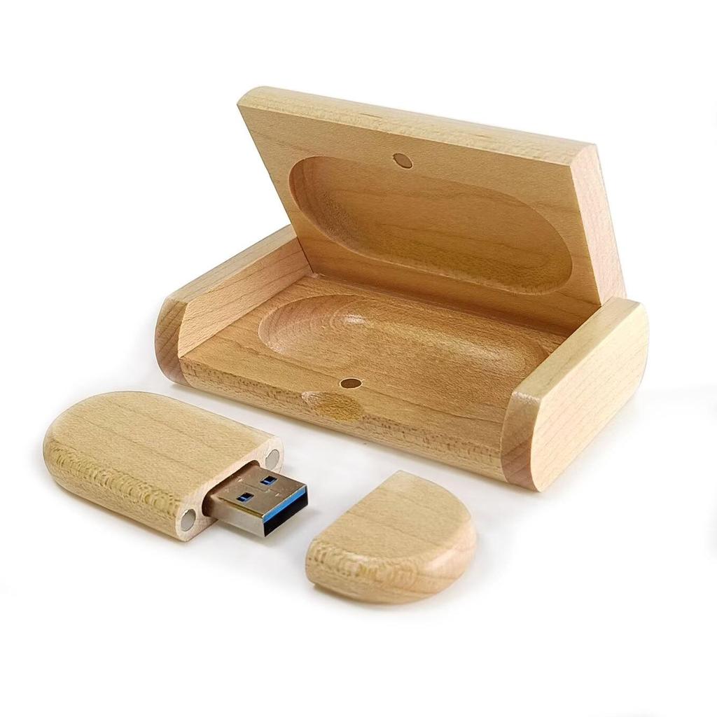 Bamboo USB Drive Set: Custom Laser Engraved with Logo or School Emblem - Perfect for Weddings and Photography Gifts