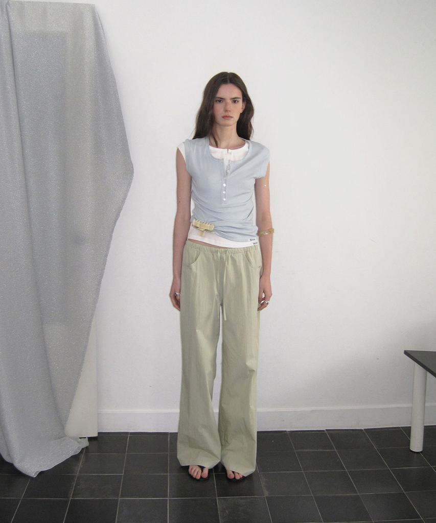 Eopaeleolakaibeu Cove Nylon Wide Pants - Mint
