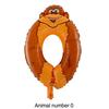 Premium Self Inflating 16 Inch Foil Number Balloon Happy Birthday Large Animal Design