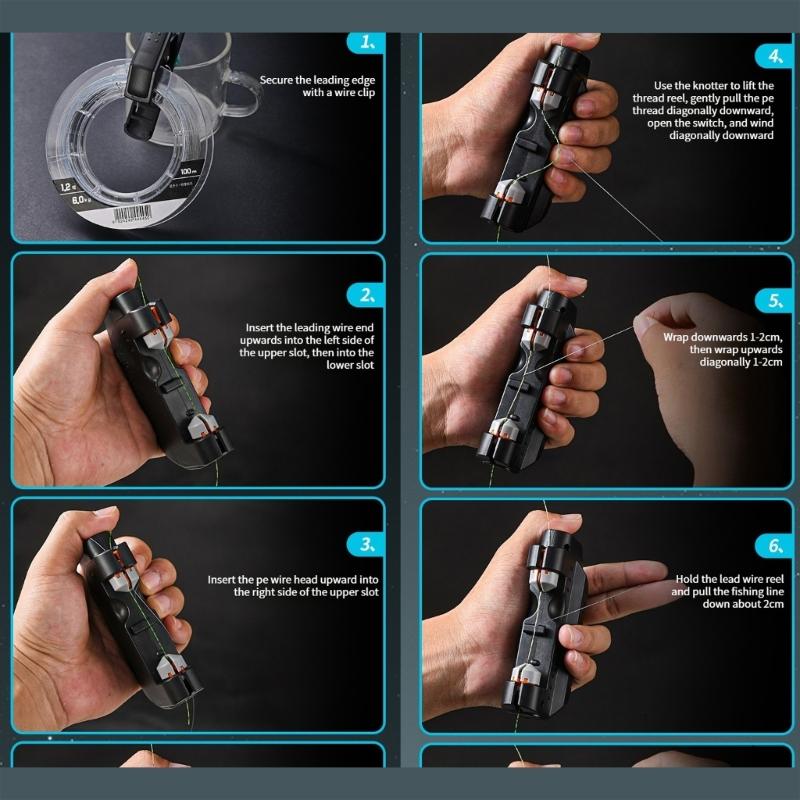 Electric Fishing Line Tying Tool Automatic Line Connector Portables Winder Gear Electric Threader Equipment Fishing Part