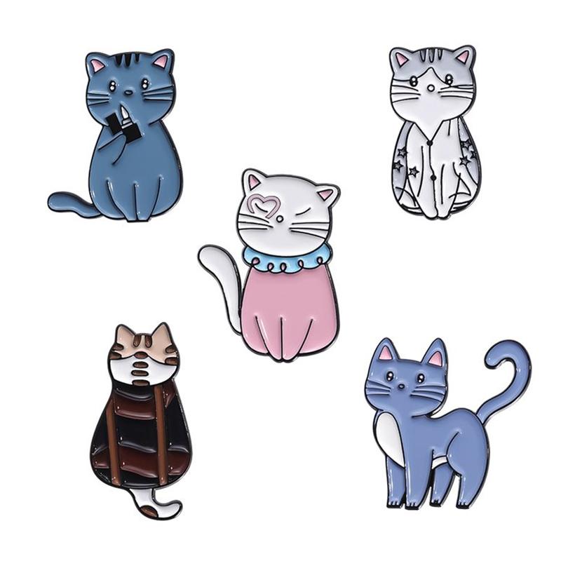 Cute Music Cat Enamel Pin Pop Music Albums 1989 Junior Jewels Cartoon Kitten Animal Brooch Lapel Badge Jewelry Gifts for Friends