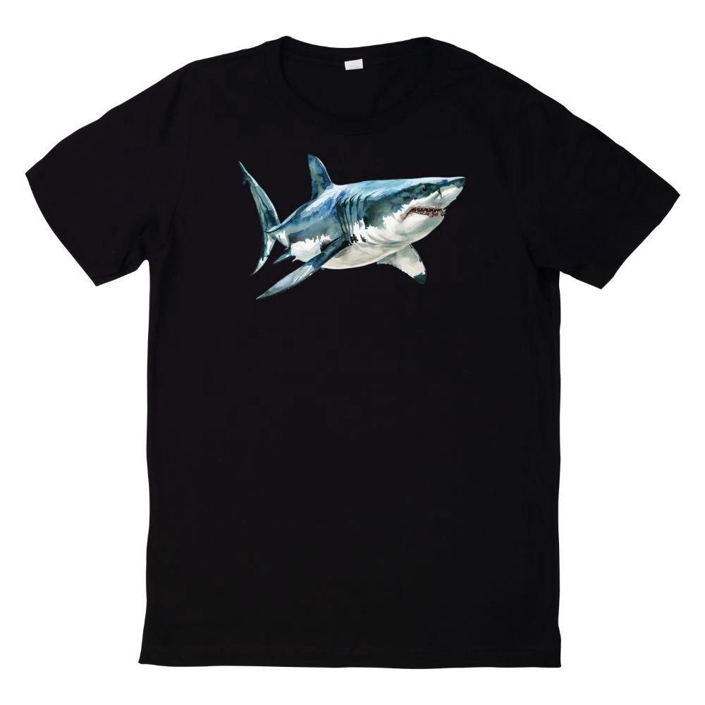 T-Shirt Aquarell Hai Motiv XXL
