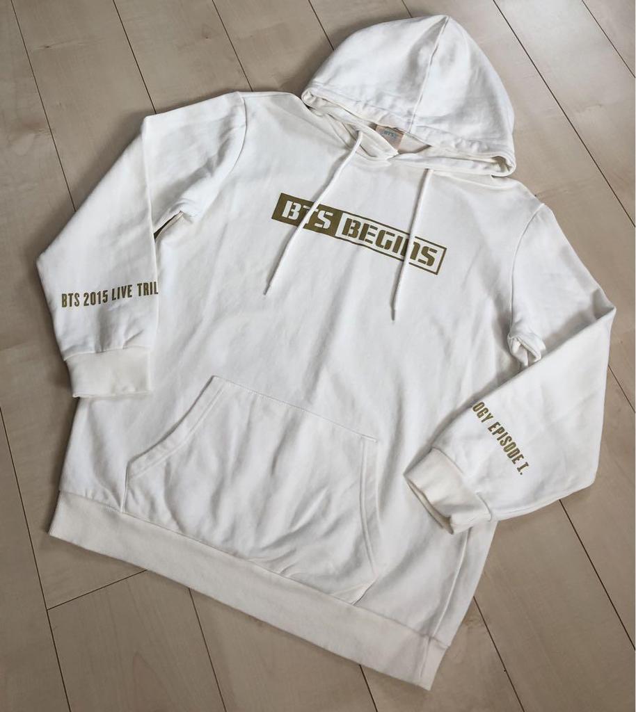 [USED] BTS BEGINS Hoodie White Sweatshirt