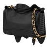Moschino Logo Slide Chain Zipper Pocket Lambskin Crossbody Shoulder Bag Small Women Bags Black 2322-A7536-8002-1555