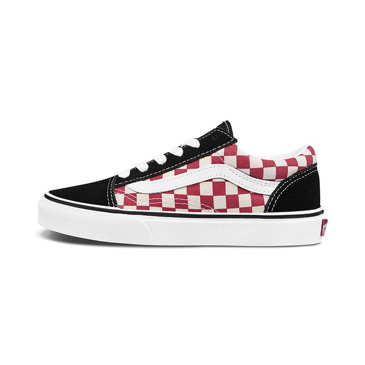 (PS) Vans Old Skool Checkerboard - Black Red Kids VN0A38HB35U EU 32.5