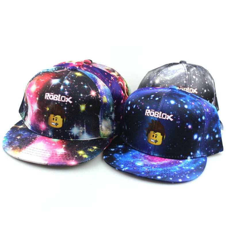 Roblox Starry Sky Street Dance Baseball Cap: Korean Style Flat Brim Unisex Duckbill Hat