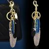 2025 Exquisite star-shaped feather keychains, fashionable accessories, elegantly designed keychain pendants, and bag pendants