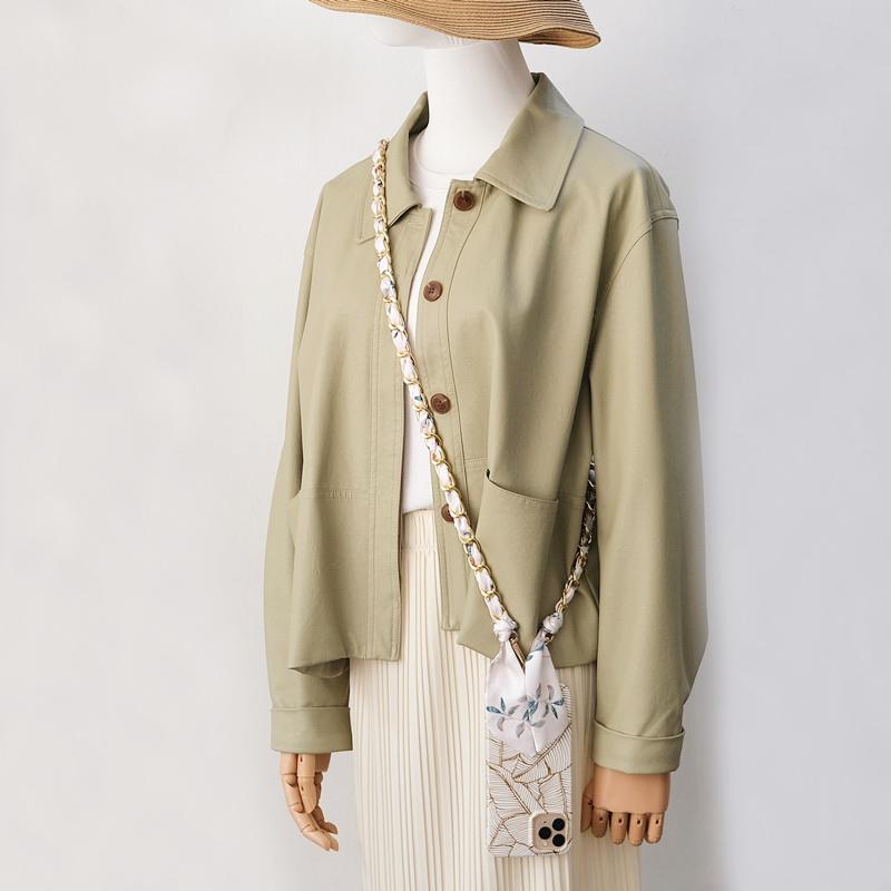 Novo acessório de correntes de telefone cordão destacável alça de seda tiracolo longa capa de telefone correntes pingente pescoço bonito impressão corrente de telefone