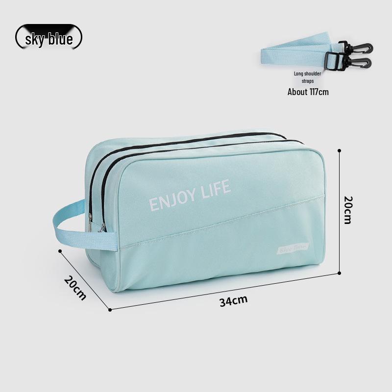 Wodoodporna torba fitness z separacją na mokre/suche, unisex torba crossbody sportowa i do jogi, ręczna kosmetyczka na przybory toaletowe i kosmetyki