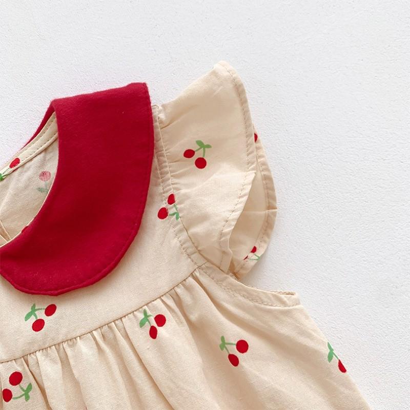 Summer Sleeveless Baby Girls' Korean-Style Doll Collar Romper - Fashionable, Comfortable, Cute