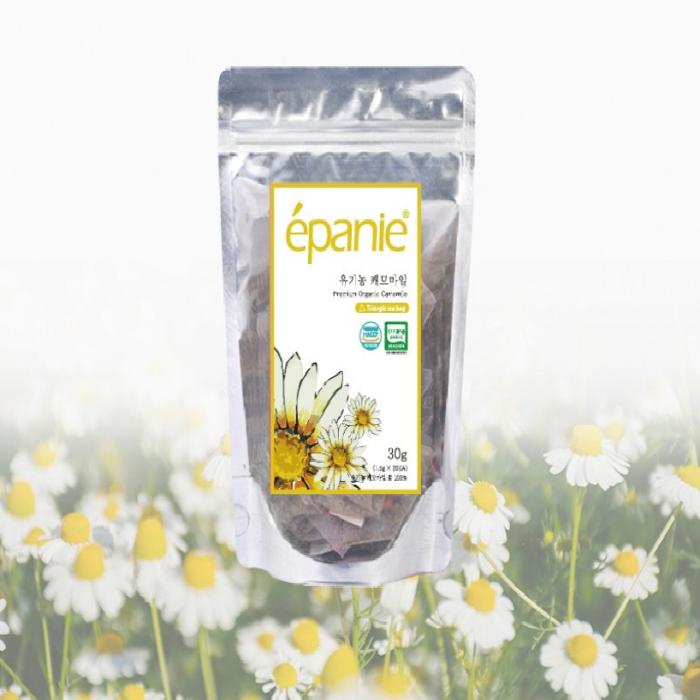Органический чайный пакетик Epanie с ромашкой и травами, треугольные, 1,5 г, 20 шт.