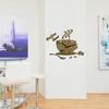 DIY Acrylic Mirror Wall Clock Coffee Cup Design Silent Home Decor