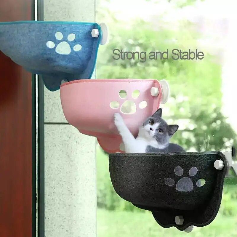 Sunny Window Seat Nest Cat Window Hammock With Cushion Pet Kitty Hanging Sleeping Bed With Strong Suction Cups Pet Cats