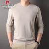 Men's Round Neck Long Sleeve Pullover T-Shirt