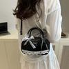 Bow Boston Handbag Lace Ribbon Small Square Bag All-Match Crossbody Bowling Bag  Party