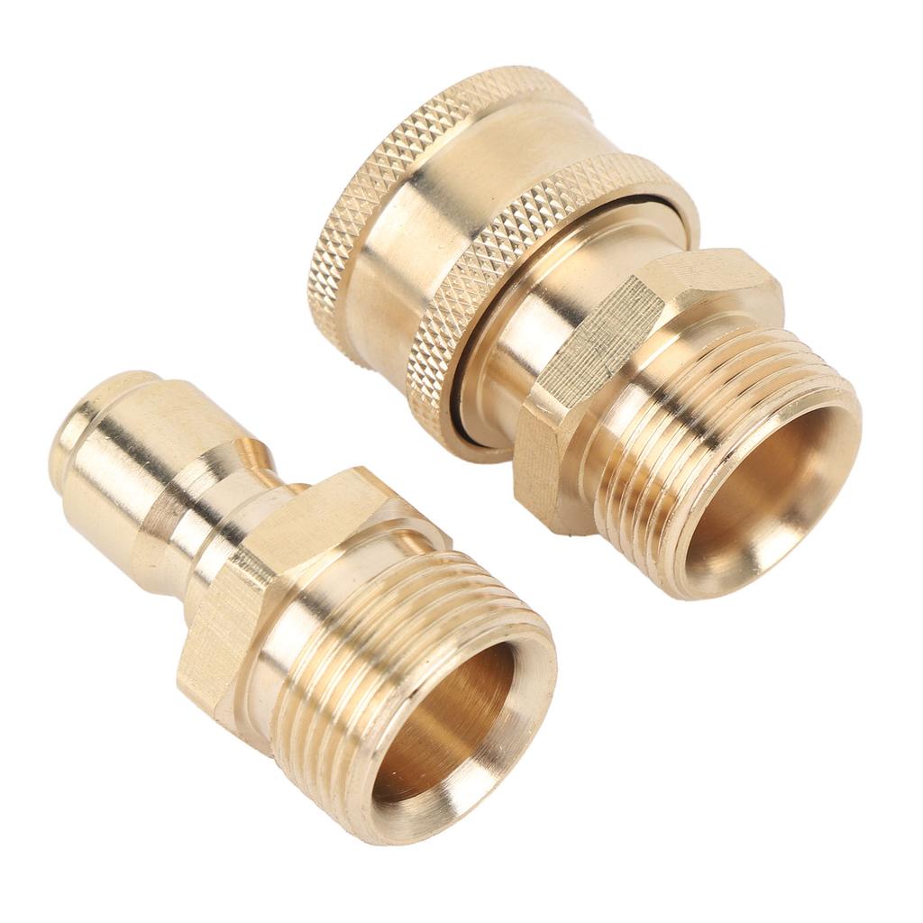 Hochdruckreiniger Adapter Set 5000 PSI Messing M22 Außengewinde Anschluss 38in Schnellkupplung