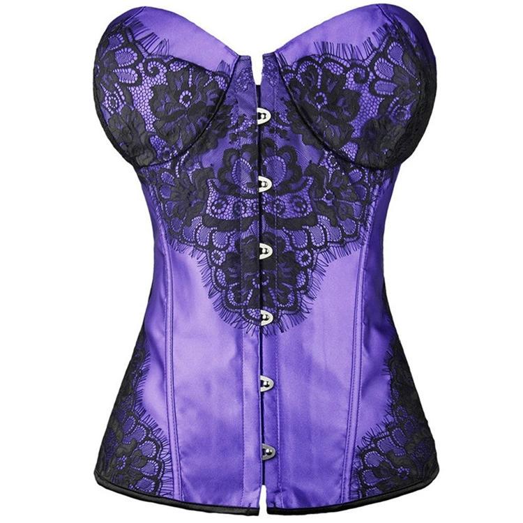 Corset S steel buckle, adhesive bone, lace lace up, court corset, tight fitting, and shapewear