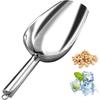 Metal Ice Scoop Stainless Steel Food Candy Scoop for Cookie Flour Pet Dog Food Dishwasher Safe Kitchen Tools Bar Party Supplies