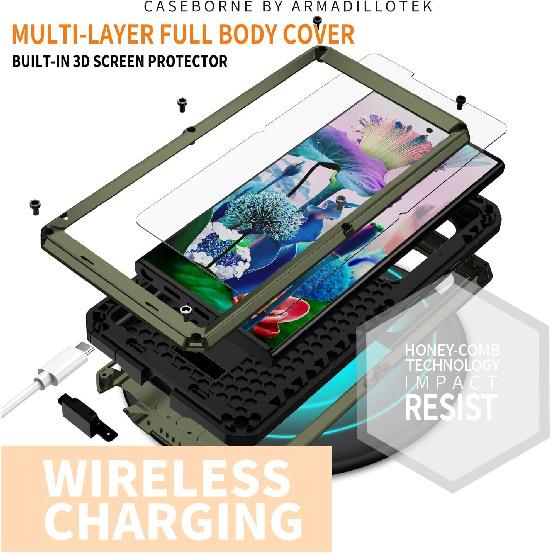 

Compatible for Samsung Galaxy S23 Ultra Metal Phone Case Cover,Military Grade Heavy Duty Rugged Metal Case, Full-Body Bumper Protective Cover with S23 Ultra чорний