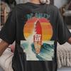 Be Salty Stay Lit Beachy Christian Tee: Surfboard Graphic