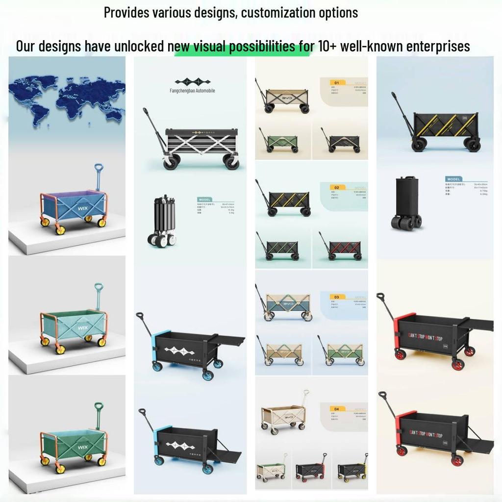 Collapsible Off-Road Metal Camping Trolley