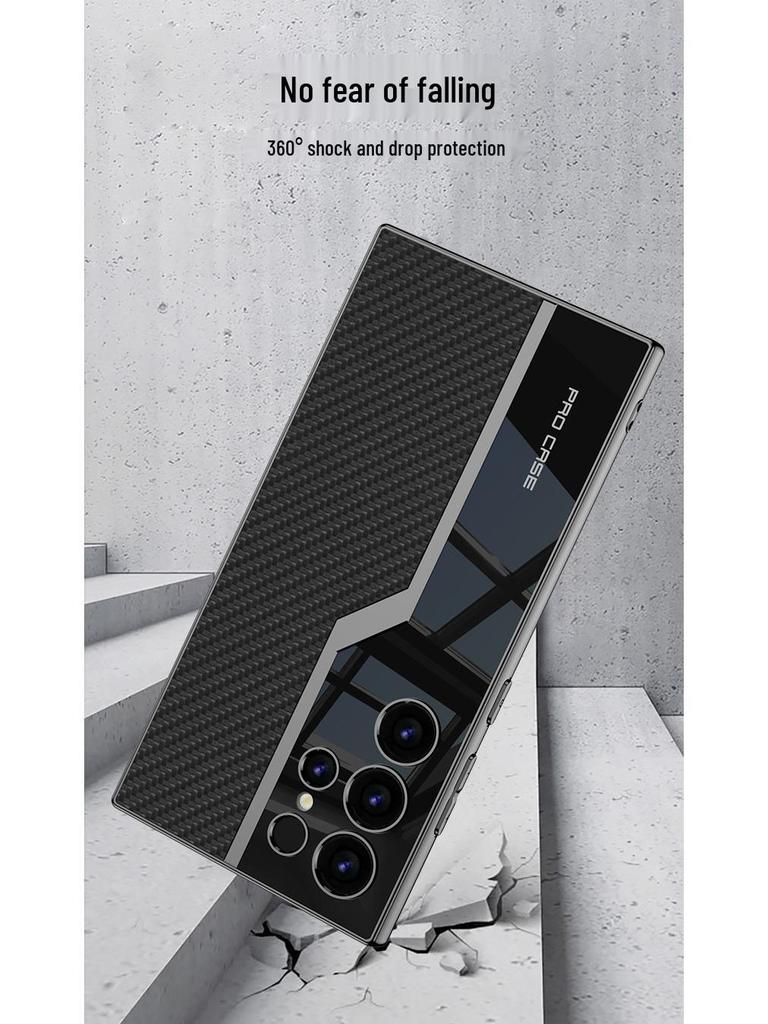 Samsung S23 Ultra Supercar Plated Leather Phone Case - Ultra-thin Design