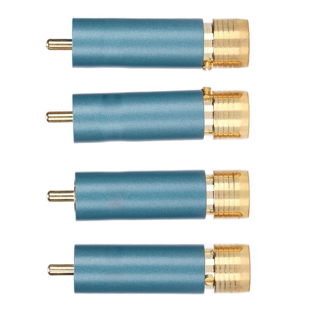4 Stück PreffairCelsiusR1722 Stecker Vergoldet Selbstverriegelnd Lötlos Stecker