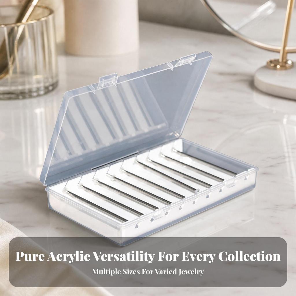 Display Case Compact Transparent PP Jewelry Storage Box for Retail Sellers