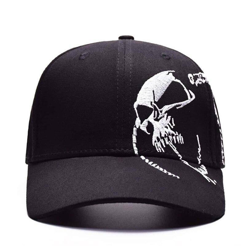 Side Skull Pattern Embroidery Baseball Caps Spring And Autumn Outdoor Adjustable Casual Hats Sunscreen Hat