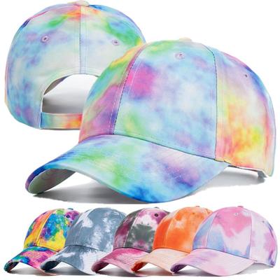 New Fashion Women Tie Dye Cap Multicolor Irregular Print Baseball Cap Female Outdoor Streetwear Summer Baseball Hats
