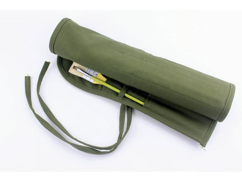 Canvas 22-Hole Brush Roll: Gouache, Watercolor, Calligraphy Storage Bag