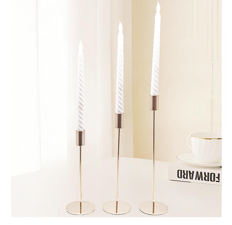 Retro Nordic-Style Wrought Iron European Candlestick for Christmas and Weddings
