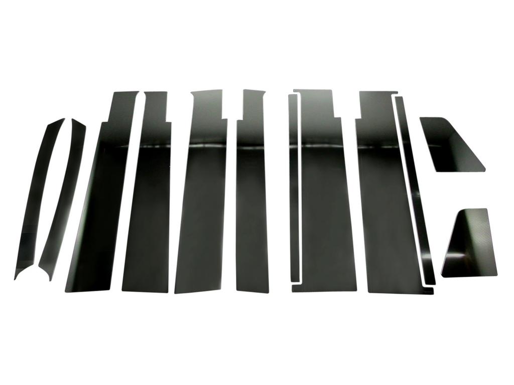 BRIGHTZ Povrchová úprava Nerezová ocel Černě pokovené sloupky s nástavci na stříšku pro Tanto Custom Kompatibilní s a 610 Tanto Customs Ultra-Mirror